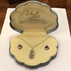 Vintage Sterling Silver Filigree Necklace and Earring Set by AmLee